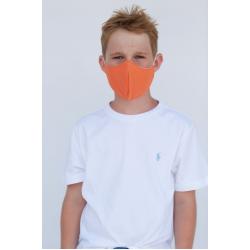Youth Solid Orange Face Mask
