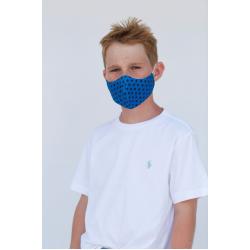 Youth Blue Polka Face Mask
