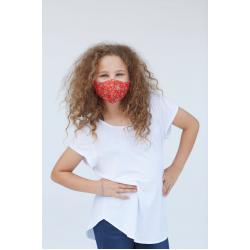 Youth Red Paisley Face Mask