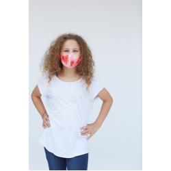 Youth Red Tie Dye Face Mask
