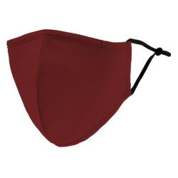 Weddingstar 5510-91 Adult Reusable/Washable Cloth Face Mask with Filter Pocket (Dark Red)