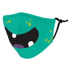 Weddingstar 5542-03 Kid's Reusable/Washable Cloth Face Mask with Filter Pocket (Little Green Monster)